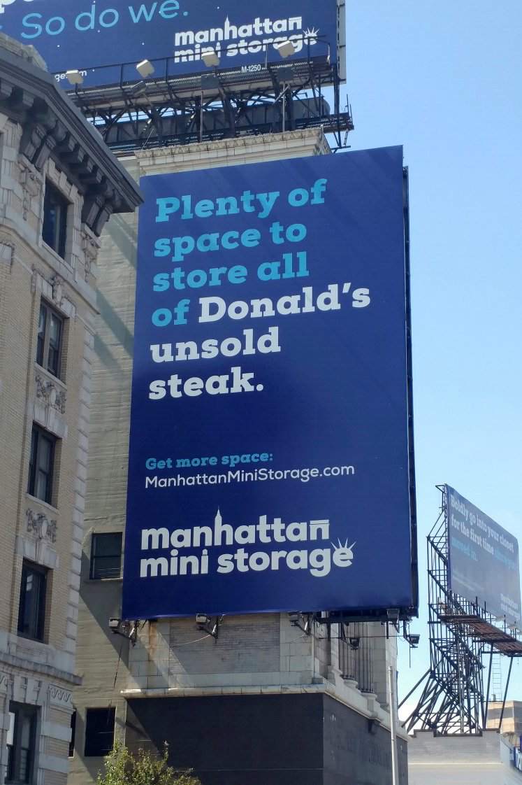 Manhattan Mini Storage Billboard Donald Trump